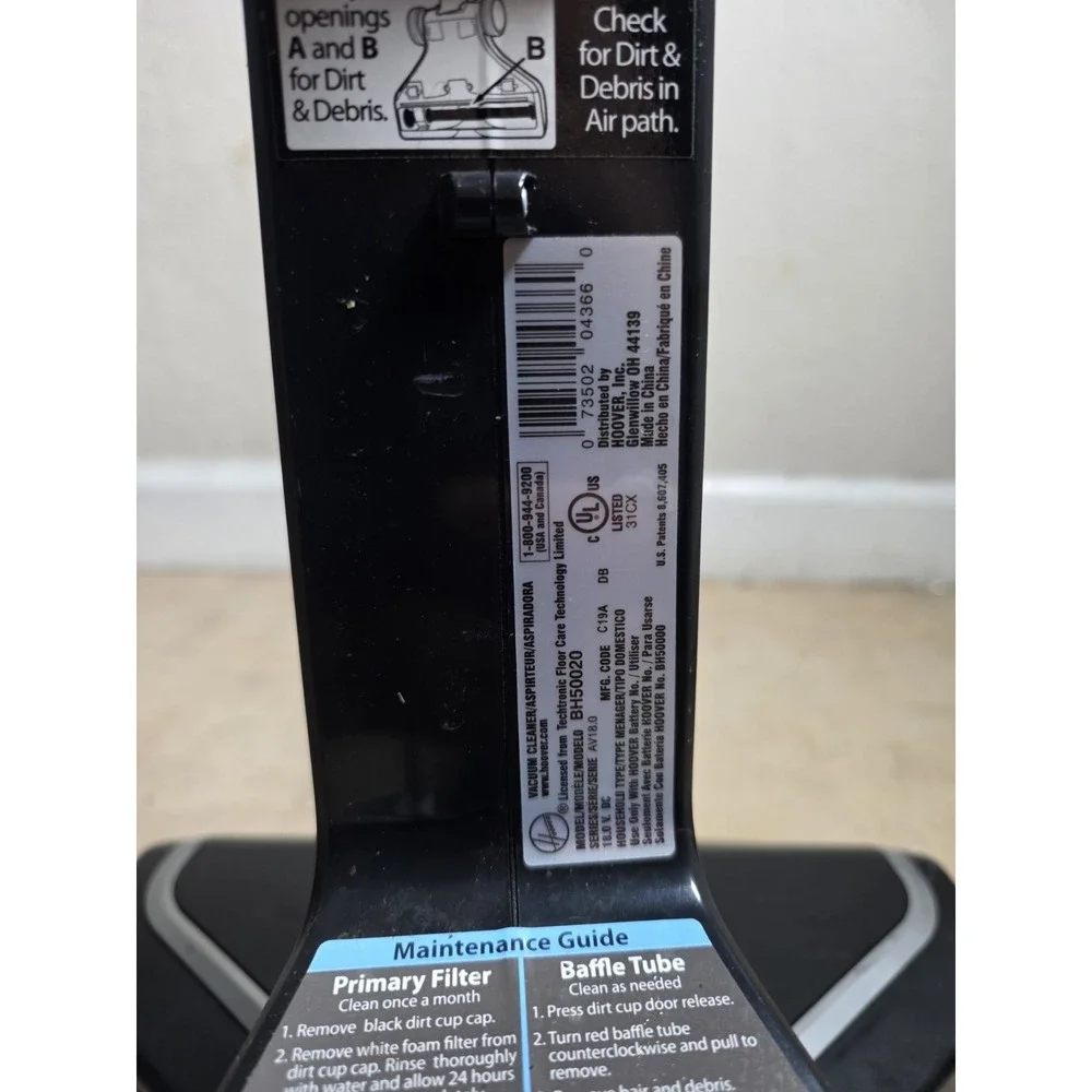 Hoover Linx BH50020 Cordless Stick Vacuum Cleaner Lithium-Ion WindTunnel+CHARGER